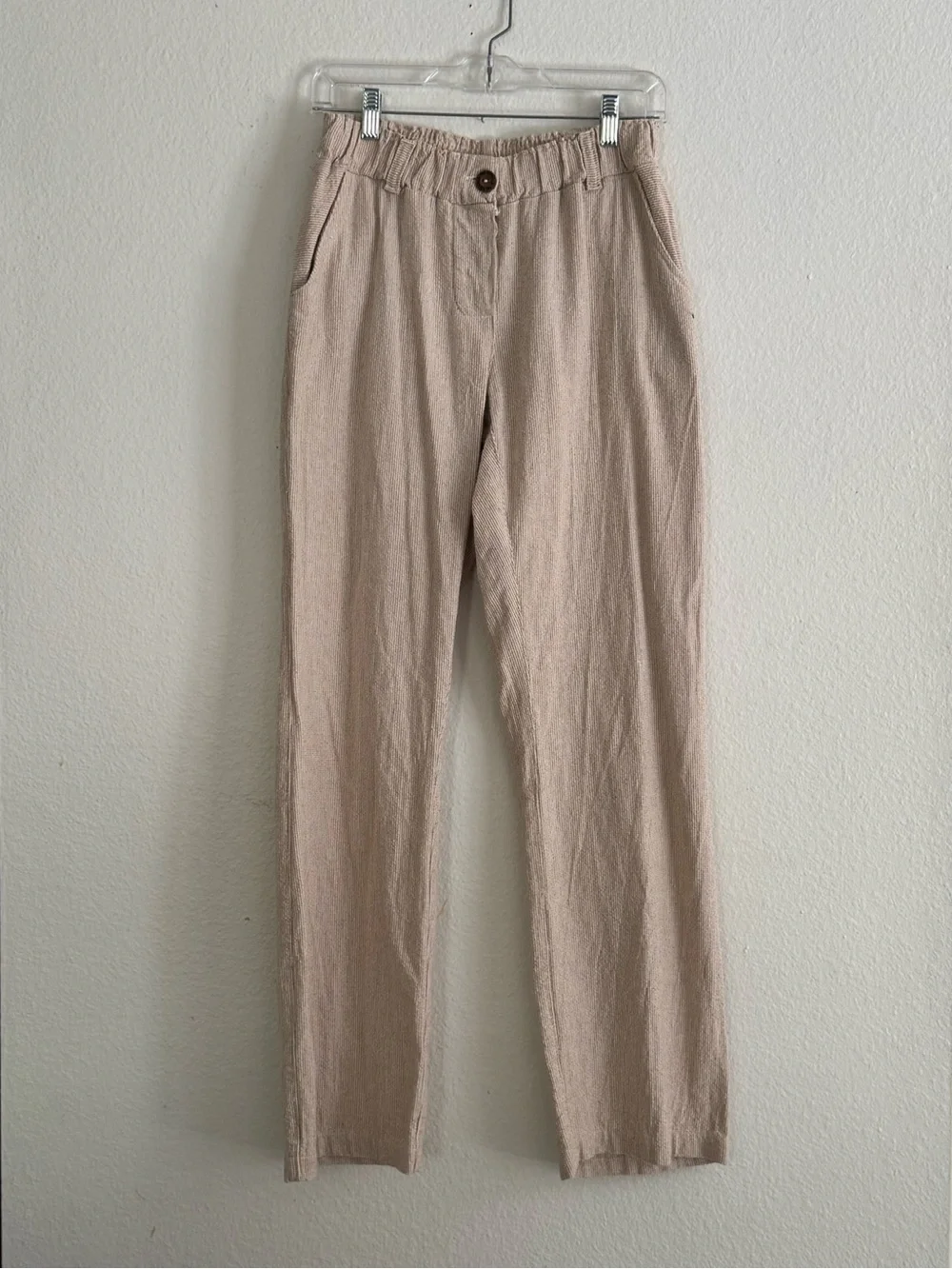Organic Natural Cotton Tan Pants - Picture 1 of 5